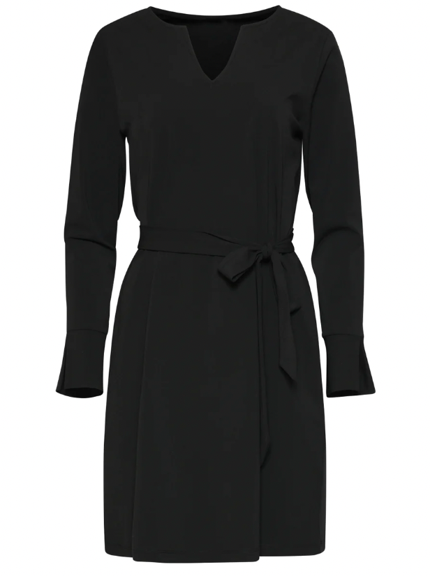 Travel Dress with Belt | Black