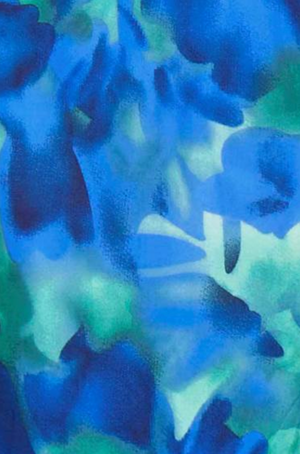 Satin Summer Dress | Green / Blue
