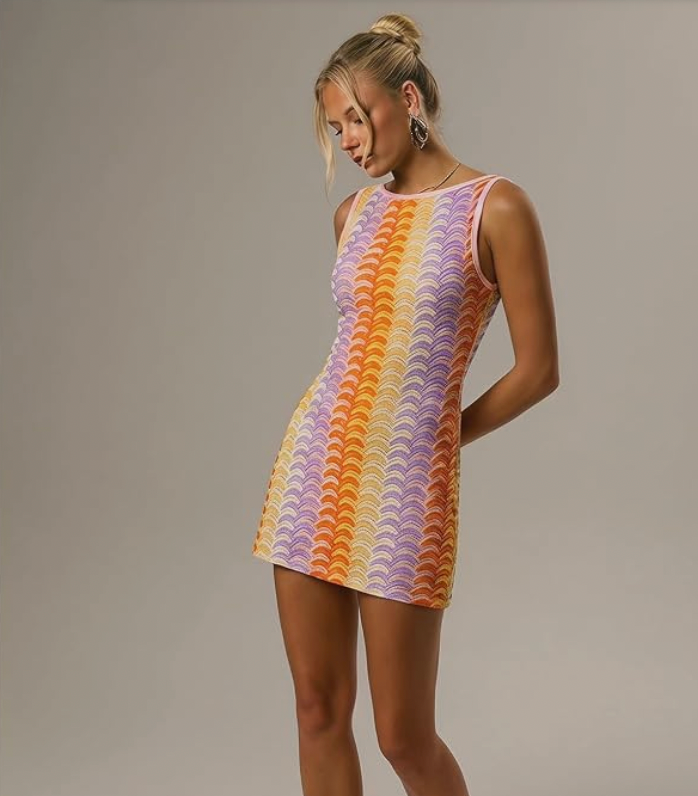 Aurrella | Crocheted Mini Dress