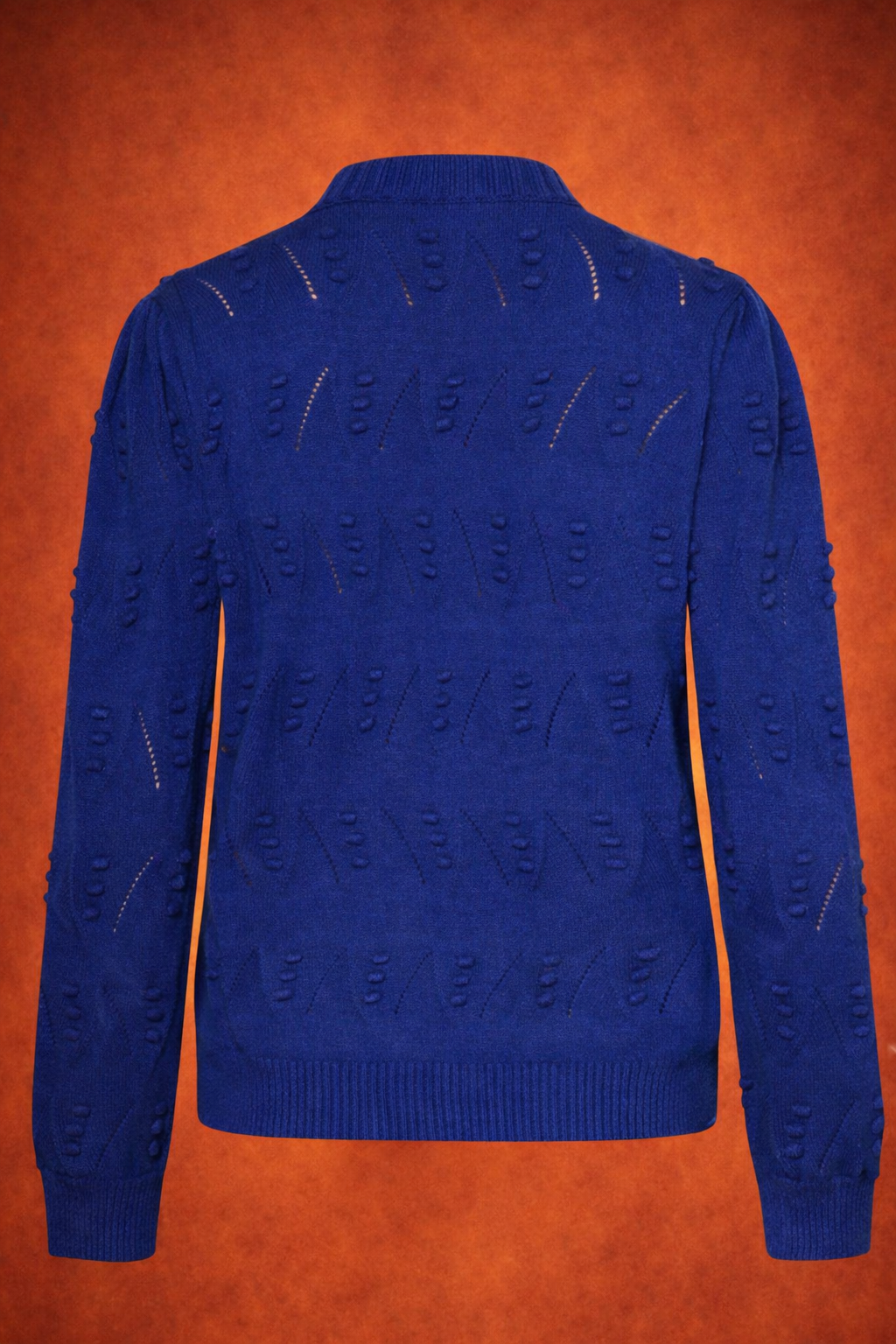 Made In Italy Gebreide Trui Met Bolletjesstructuur | Cobalt