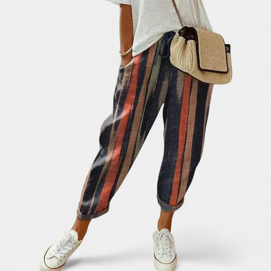 Alannah Striped Pants – Relaxed Sophistication with Everyday Ease