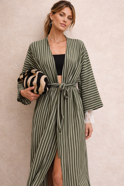 Popular Fashion Striped Wrap | Dress
