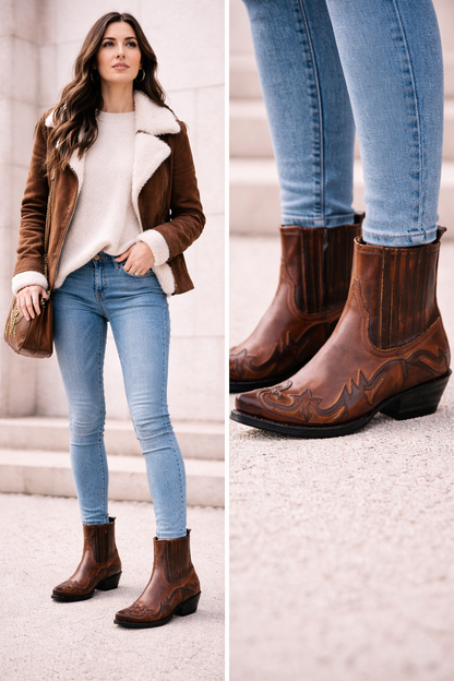 Classic Cowgirl Ankle Boots for Women | Timeless Western Footwear
