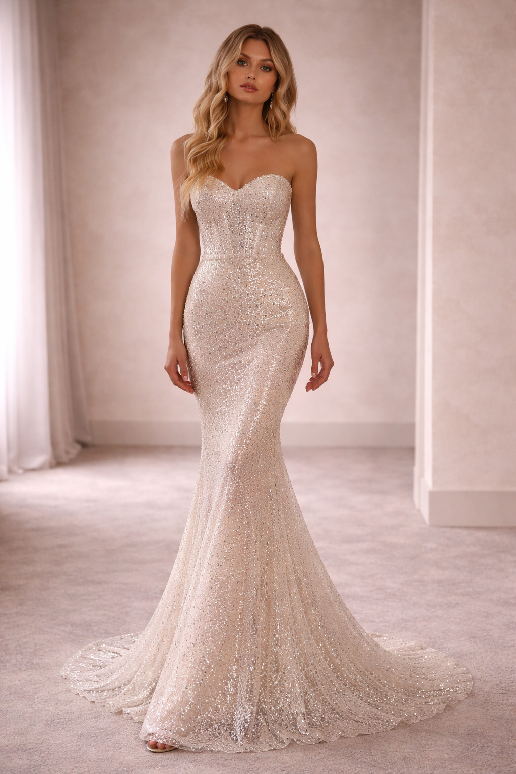 Gorgeous Sequined Evening Dress | New Collection