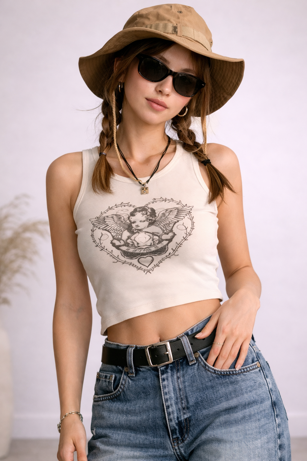 Dames T-shirt Y2K | Wild Angel Print