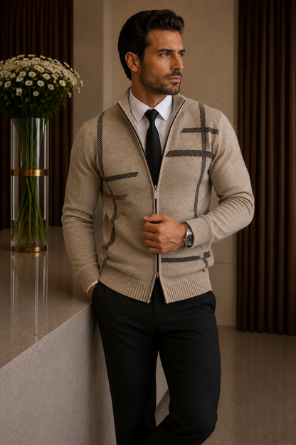 Aurrela | New Men’s Cardigan | Sand Beige