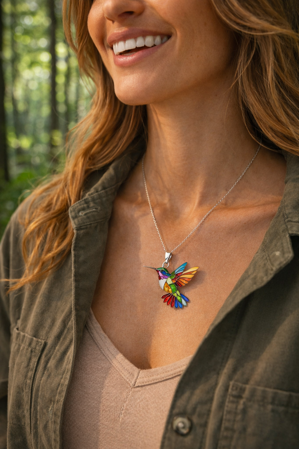 Beautiful Hummingbird Necklace