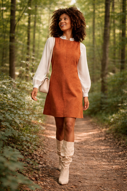 Suèdine Jurk Cognac | Cognac