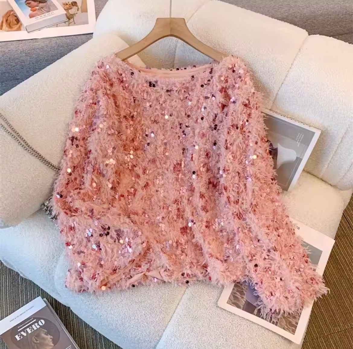 Feather Sequin Knit | Women Sweater