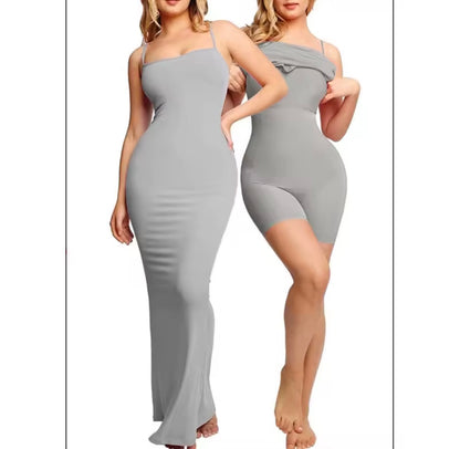 Seamless Long Dress with Built-In Slimming | Bodysuit
