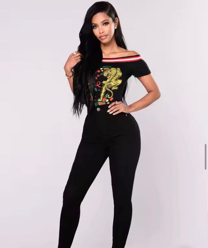 Skinny Stretch Jeans with Push-Up Effect | Black