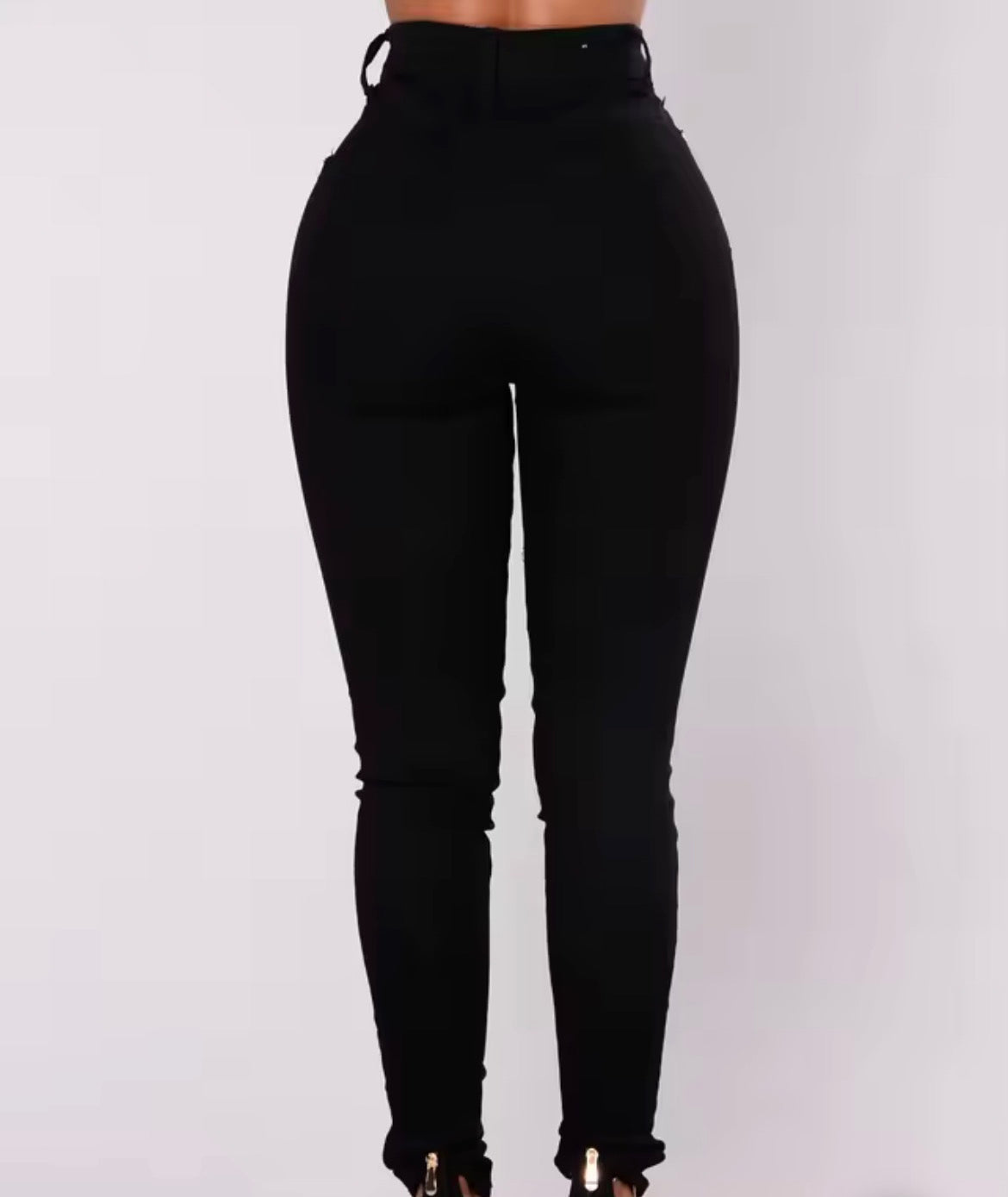Skinny Stretch Jeans with Push-Up Effect | Black