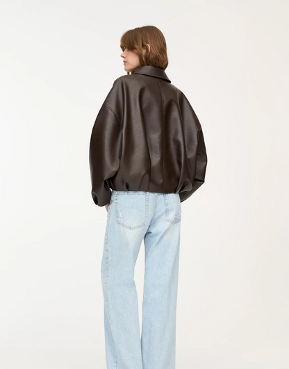 Celeste Leather Belted Jacket