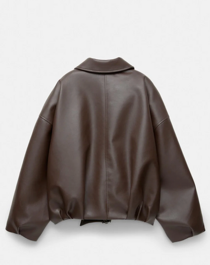 Celeste Leather Belted Jacket