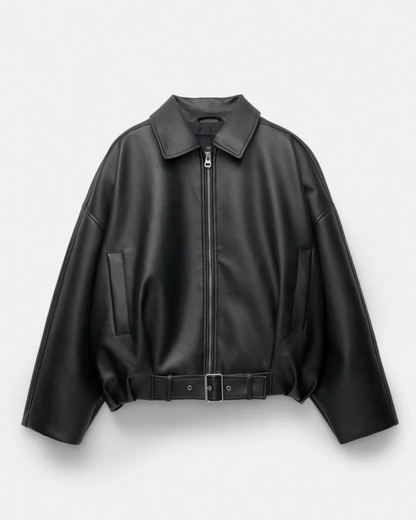 Celeste Leather Belted Jacket