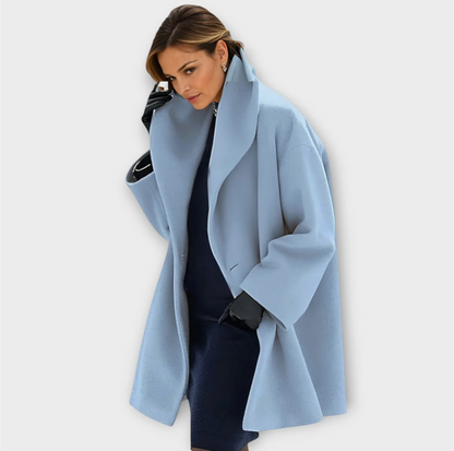 Yael – Oversized Wide-Collar Coat for Women
