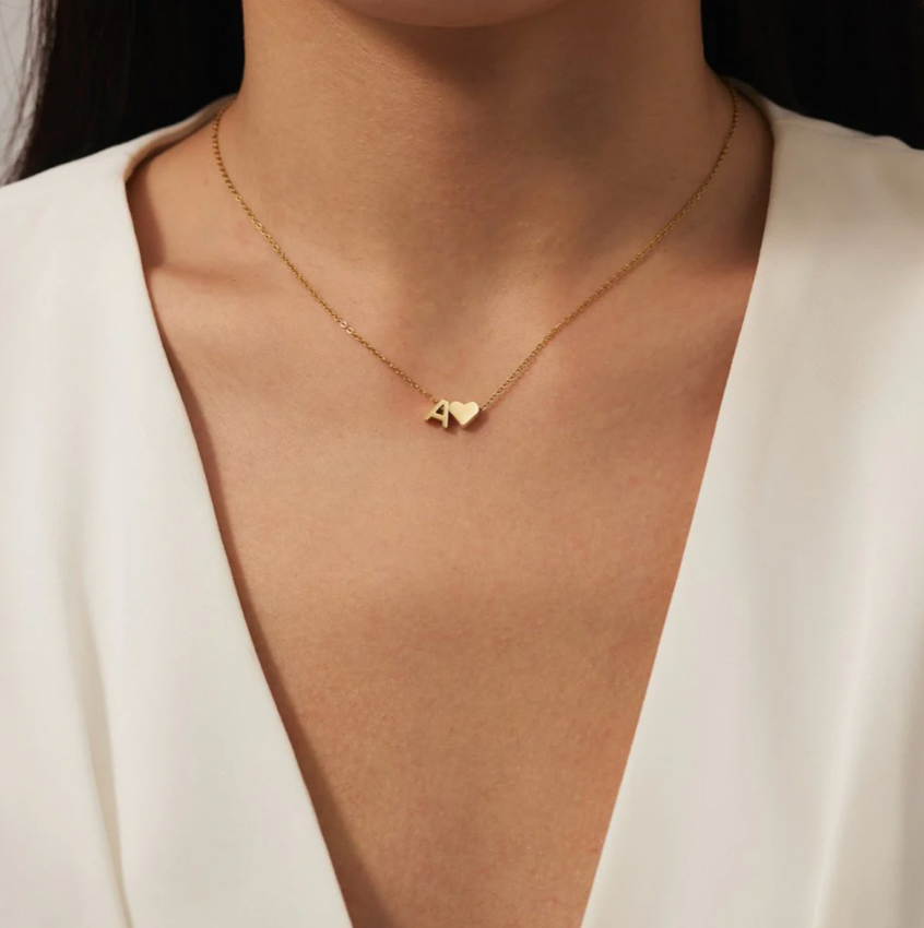 Forever Love & Letter Necklace