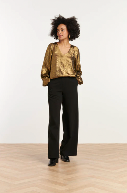 Glanzende Top Met Losse Fit | Gold