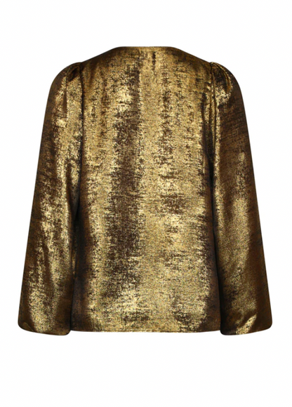 Glanzende Top Met Losse Fit | Gold