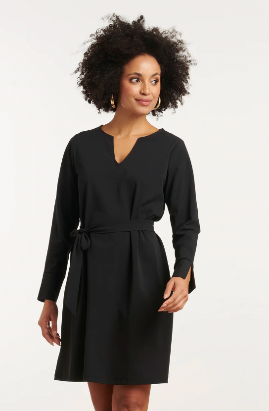 Travel Dress with Belt | Black