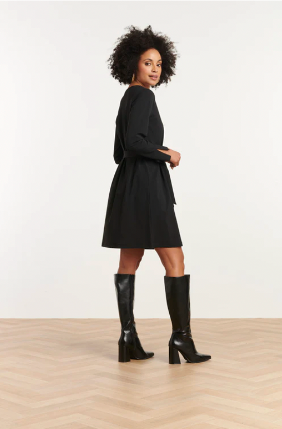 Travel Dress with Belt | Black