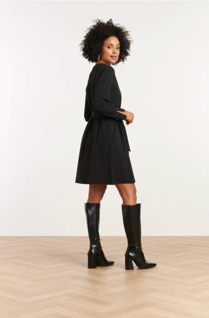 Travel Dress with Belt | Black