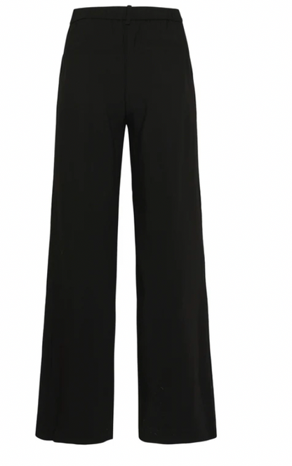 PU Trousers with Straight Leg | Black
