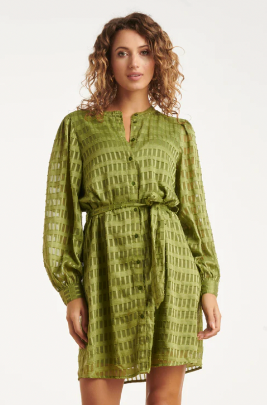 Women’s Textured Short Dress | Army