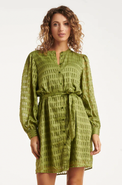 Women’s Textured Short Dress | Army