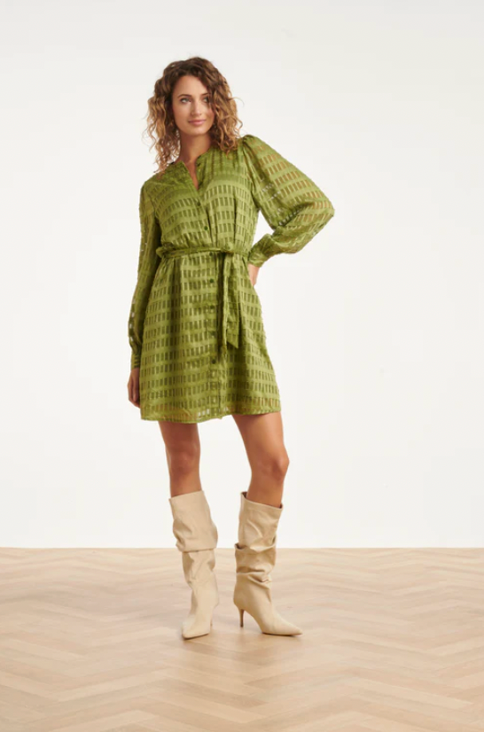 Women’s Textured Short Dress | Army