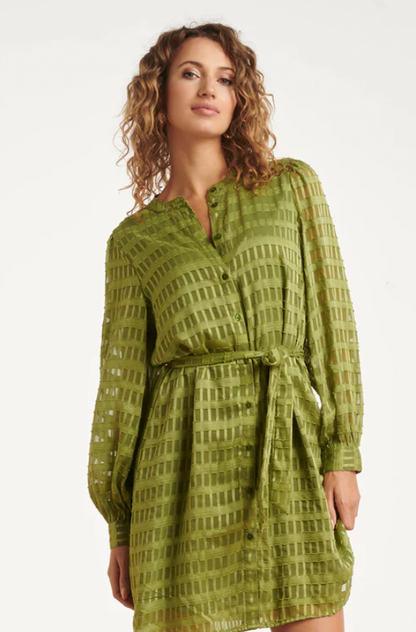 Women’s Textured Short Dress | Army