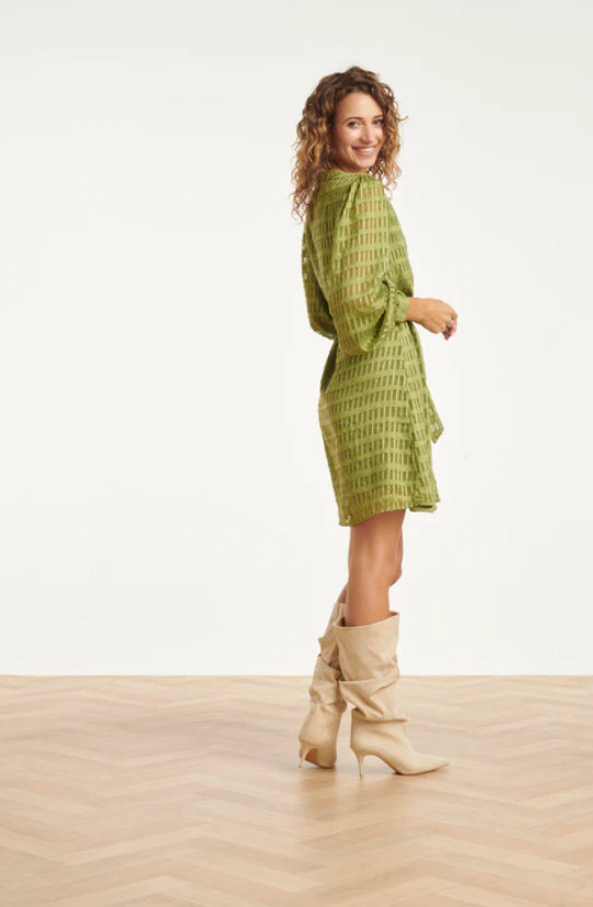 Women’s Textured Short Dress | Army