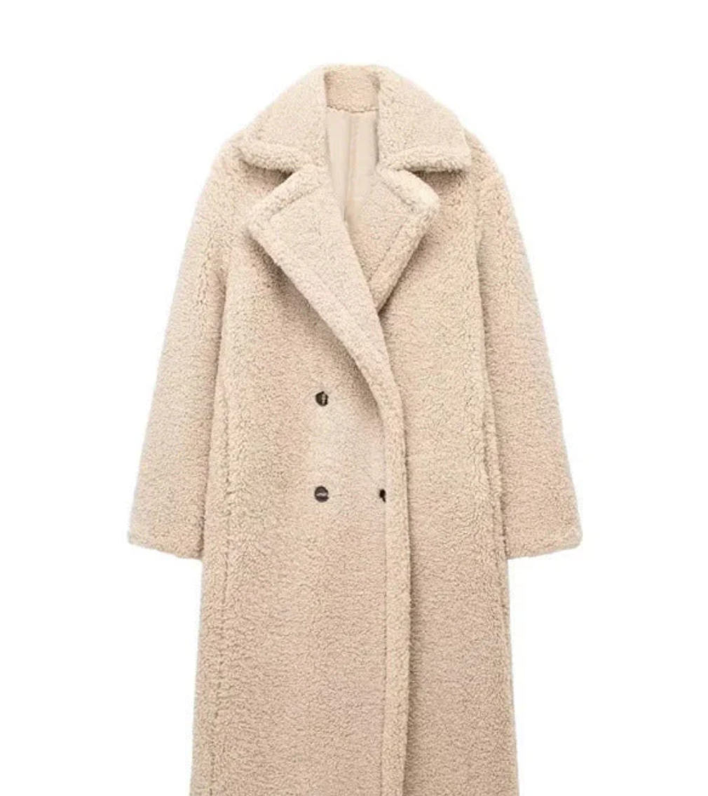 Long Teddy Coat for Women | Maxi