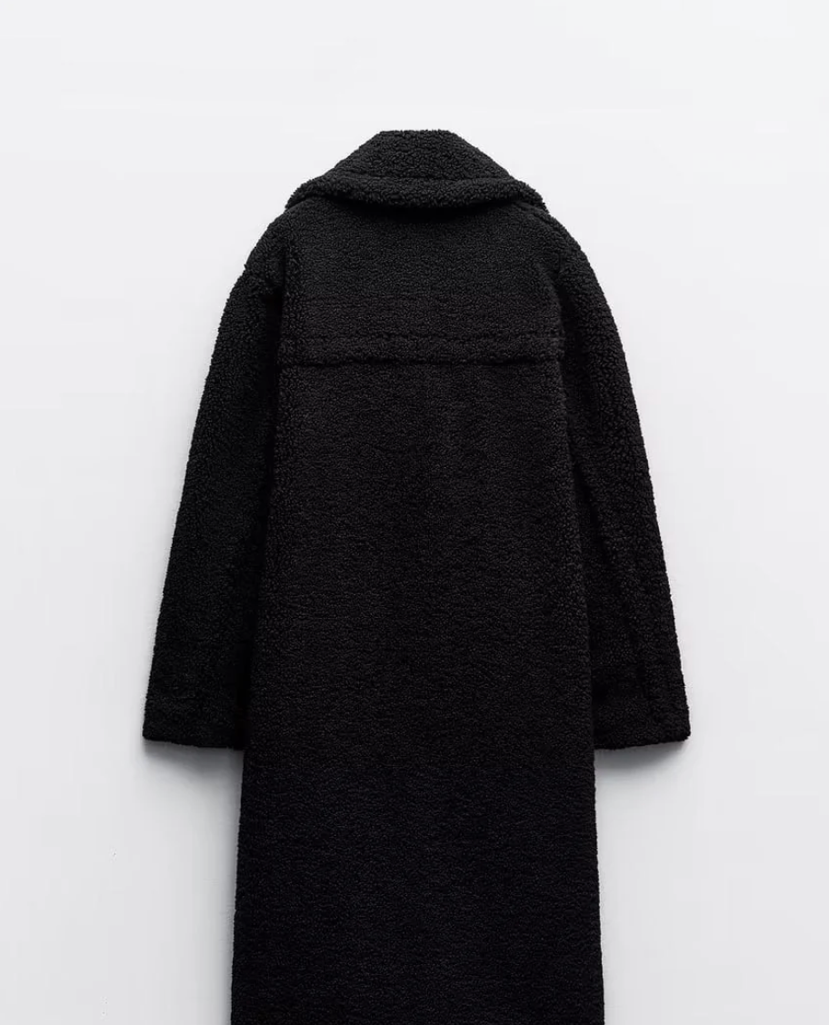 Long Teddy Coat for Women | Maxi