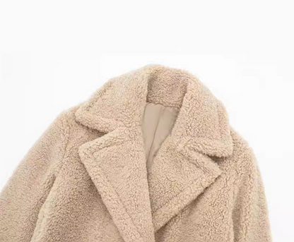 Long Teddy Coat for Women | Maxi