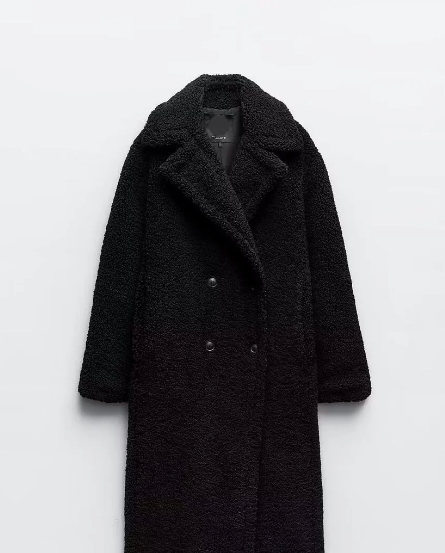 Long Teddy Coat for Women | Maxi