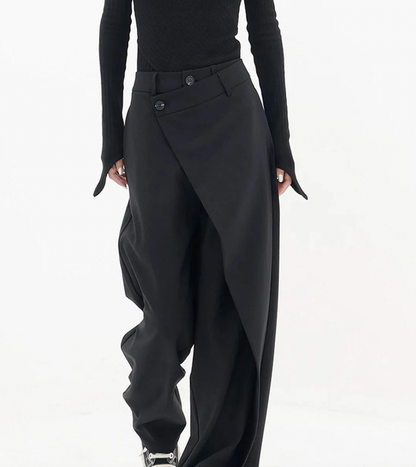 Wide-Leg Women’s Trousers | Black