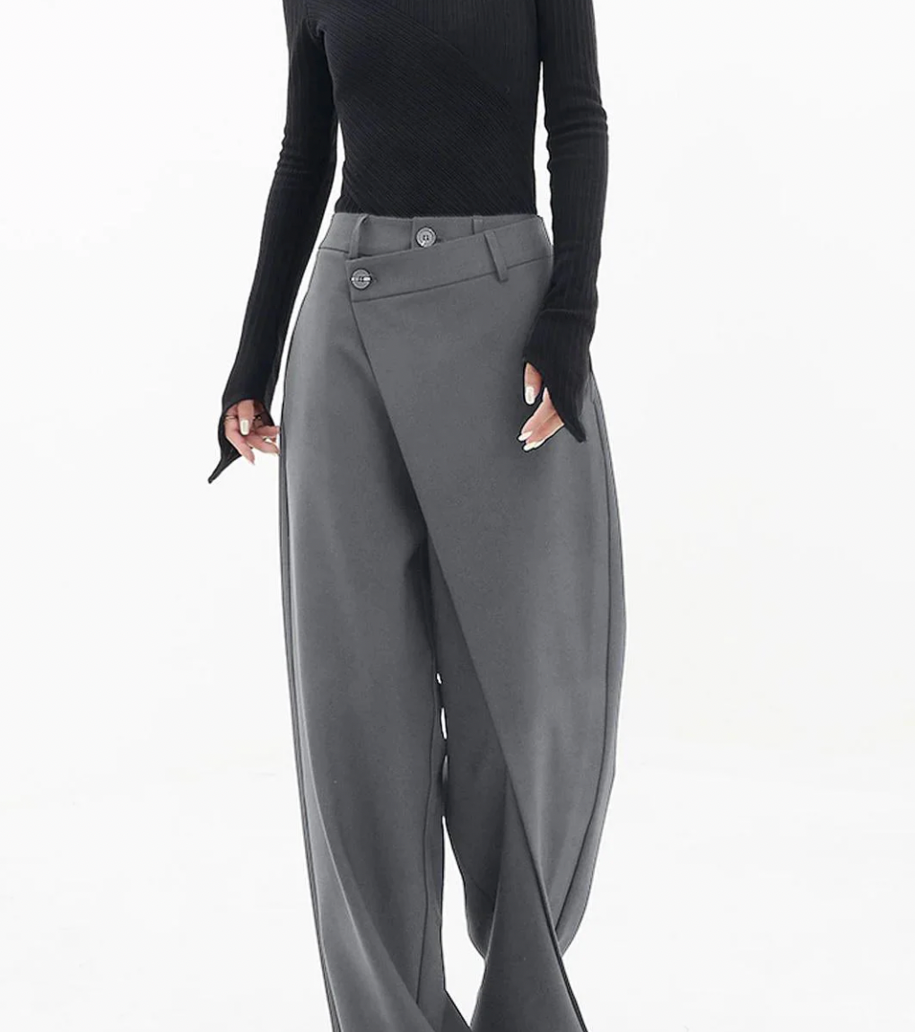Wide-Leg Women’s Trousers | Black