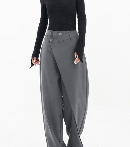 Wide-Leg Women’s Trousers | Black
