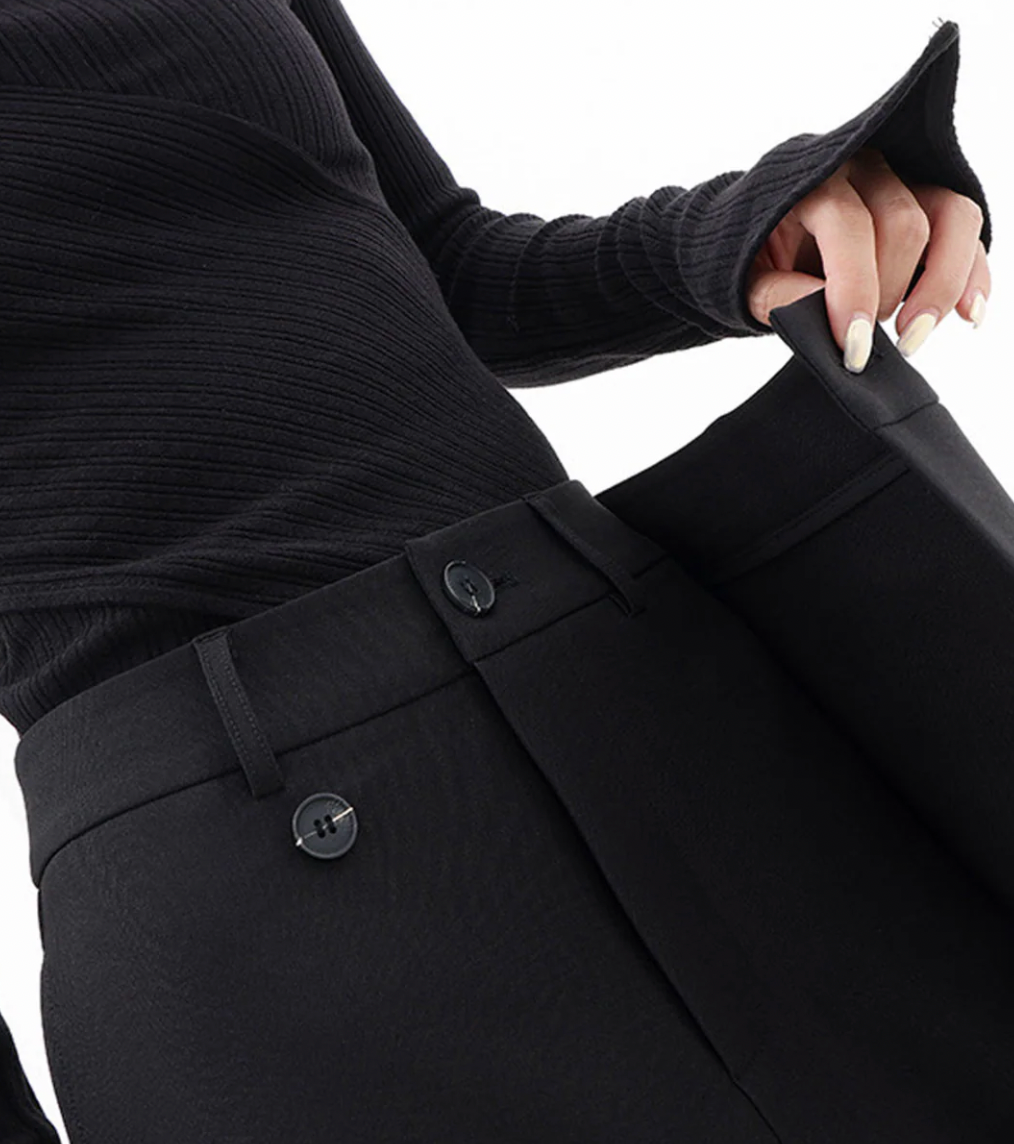 Wide-Leg Women’s Trousers | Black