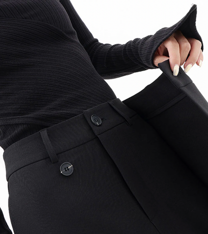 Wide-Leg Women’s Trousers | Black