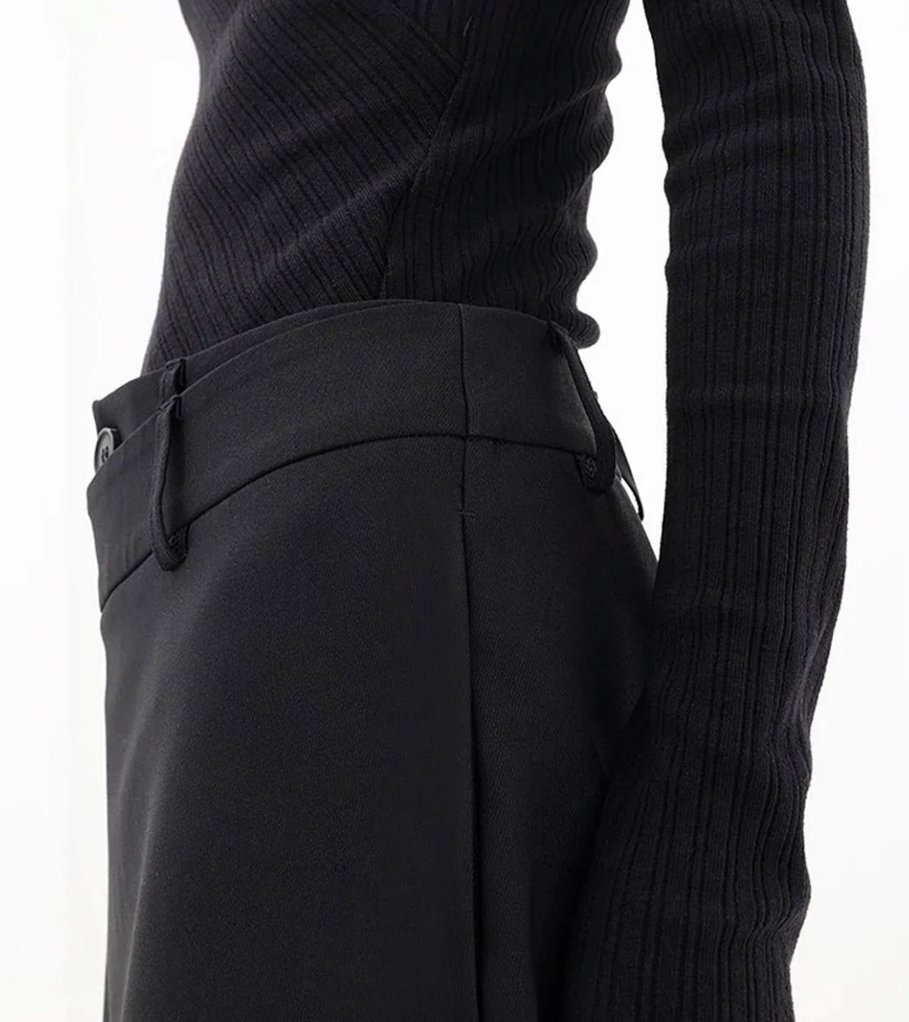 Wide-Leg Women’s Trousers | Black
