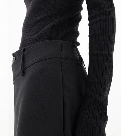 Wide-Leg Women’s Trousers | Black