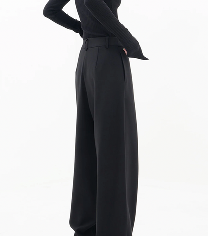 Wide-Leg Women’s Trousers | Black