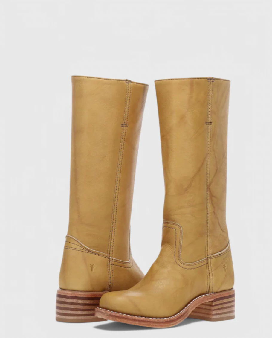 Women’s Leather Winter Boots | Camel