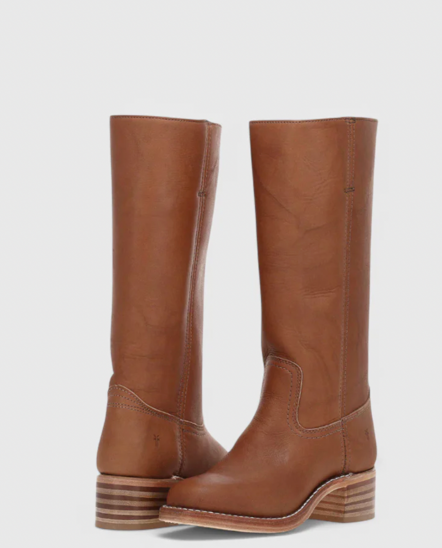 Women’s Leather Winter Boots | Camel