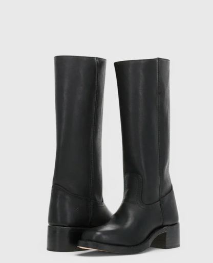 Women’s Leather Winter Boots | Camel