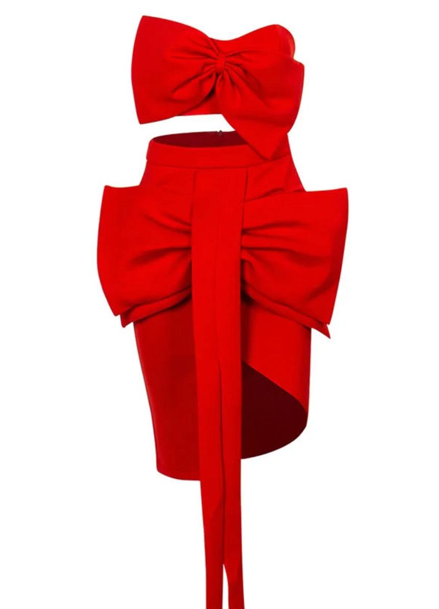Bow Exposed Waist | Women Set