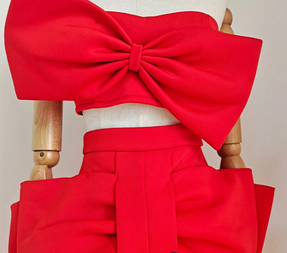 Bow Exposed Waist | Women Set