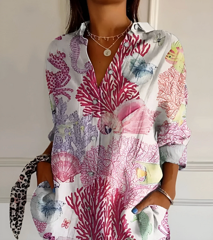 Stylish Women’s Printed Shirt | Long Sleeves
